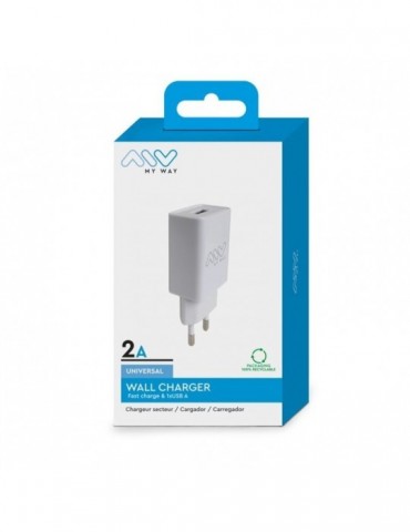 Chargeur secteur blanc 2A -...