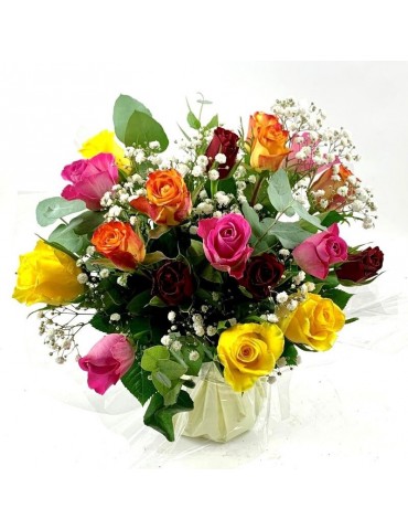 Bouquet rond multicolore...